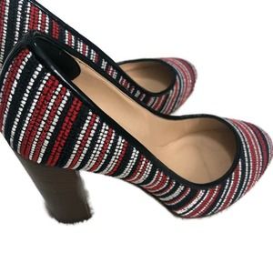 J.Crew Red White & Blue Woven Pumps